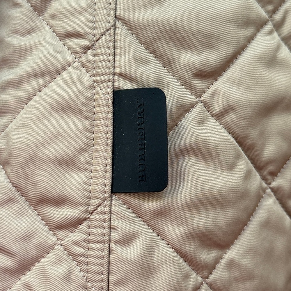 Burberry Tan Quilted Plaid Jacket Size Medium - Picture 10 of 11